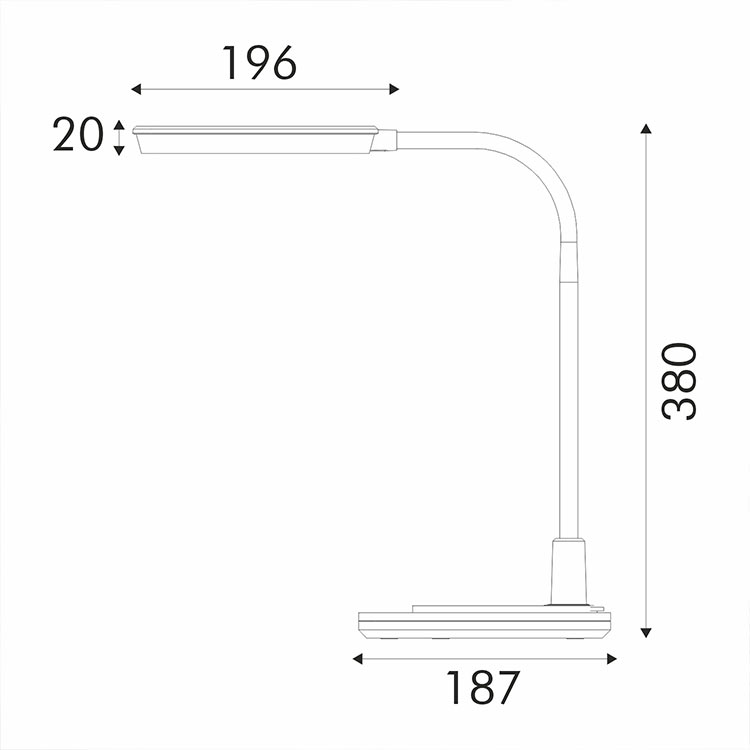 Φωτιστικό γραφείου BL1027BK Led 7W μαύρο CCT - Image 3