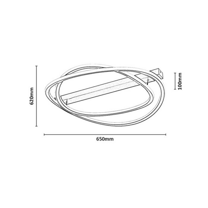 Malira φωτιστικό οροφής LED 75W CCT dimmable μαύρο 65cm - Image 8