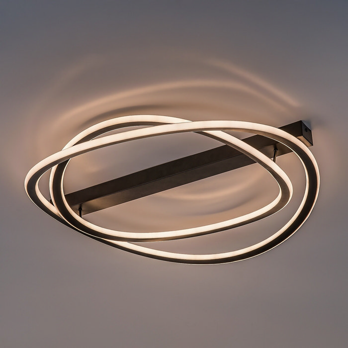 Malira φωτιστικό οροφής LED 75W CCT dimmable μαύρο 65cm - Image 3
