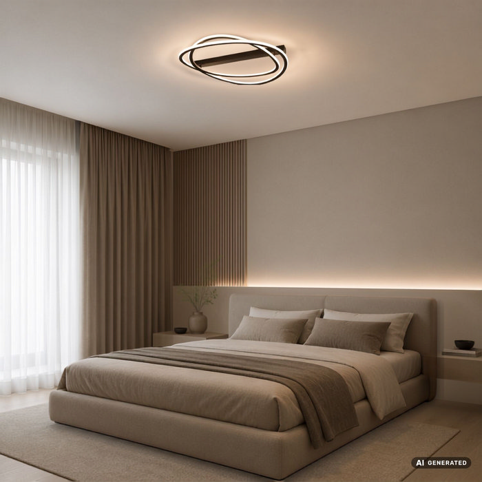Malira φωτιστικό οροφής LED 75W CCT dimmable μαύρο 65cm - Image 6