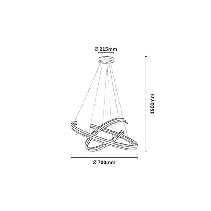 Zadie κρεμαστό φωτιστικό LED 80W CCT dimmable μαύρο Φ70cm - Image 3