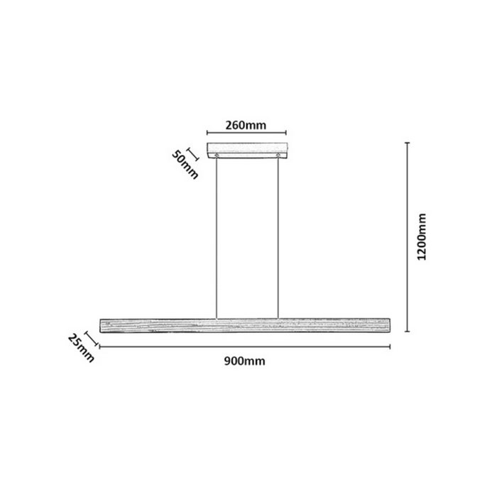 Fayro κρεμαστό φωτιστικό LED 19W 4000K γκρι-μπεζ 90cm - Image 8