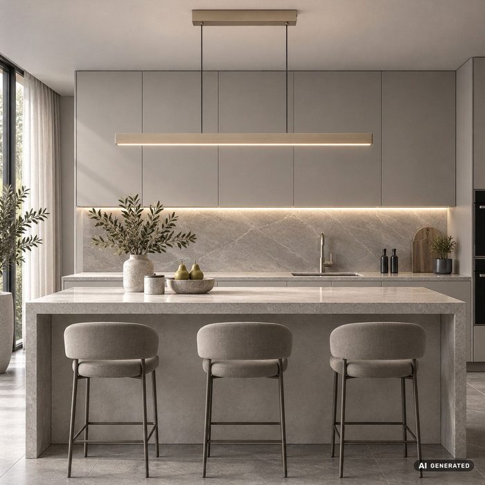 Fayro κρεμαστό φωτιστικό LED 19W 4000K γκρι-μπεζ 90cm - Image 7